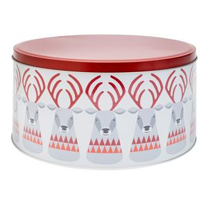 Christmas cake shop tins storage