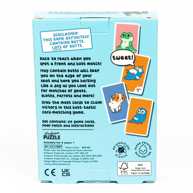 „May Contain Butts“ Aufkleber – Witzig, Portable, Für Laptop, Wasserflasche & Mehr