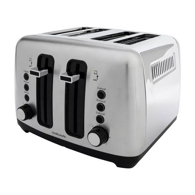 Cookworks Slice Toaster Stainless Steel Sainsbury's