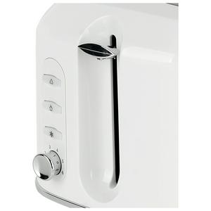 Cookworks Texture Tilly 2 Slice Toaster - White - gallery image 2