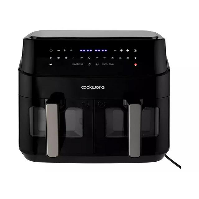 Cookworks 9L Dual Air Fryer - Black - gallery image 1