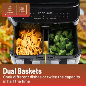 Cookworks 9L Dual Air Fryer - Black - gallery image 3