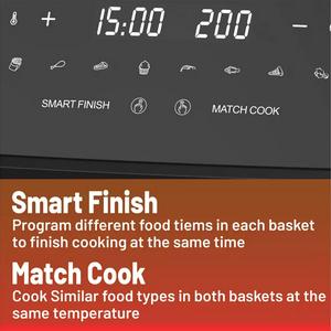 Cookworks 9L Dual Air Fryer - Black - gallery image 4