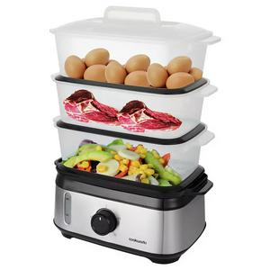 Cookworks FS1400-GS 3 Tier Steamer - Stainless Steel - gallery image 2