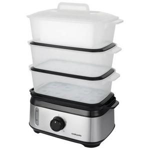 Cookworks FS1400-GS 3 Tier Steamer - Stainless Steel - gallery image 3