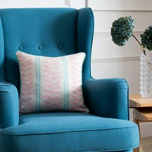 Habitat Panelled Leaf Print Cushion 43x43  - gallery image 5