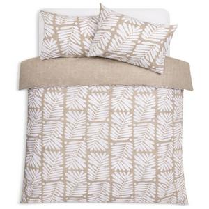 Habitat Cotton Paper Cut Leaf Bedding Set - Brown - gallery image 2