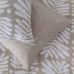 Habitat Cotton Paper Cut Leaf Bedding Set - Brown - gallery image 5