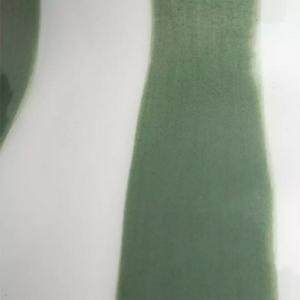 Habitat Hand Painted Stripe Vase - Green - gallery image 2