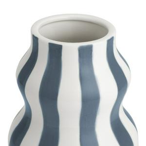 Habitat Hand Painted Stripe Vase Blue - gallery image 4