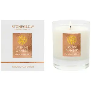 Stoneglow Candles Medium Boxed Candle - Jasmine & Amber