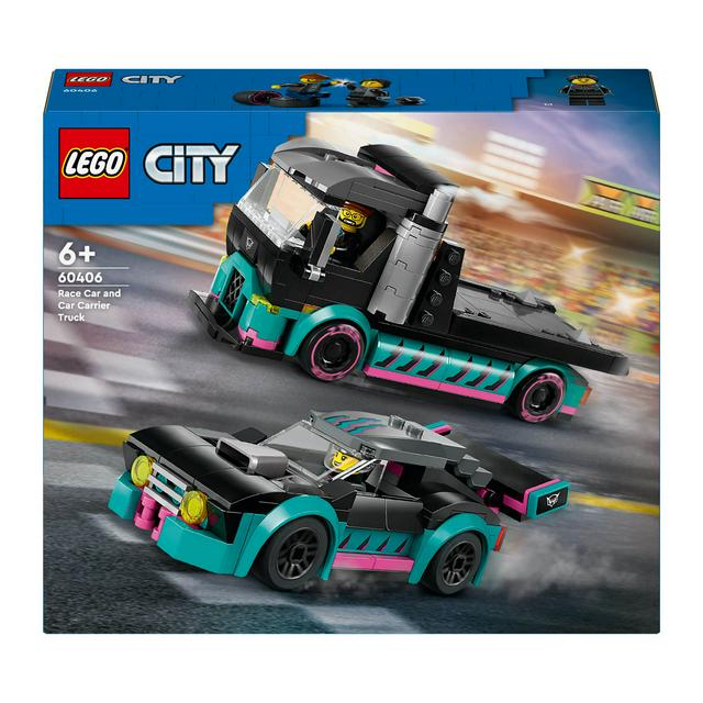 LEGO City Race Car Car Carrier Truck Building Toys 60406