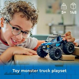 LEGO City Blue Monster Truck Toy Vehicle Playset 60402 - gallery image 2