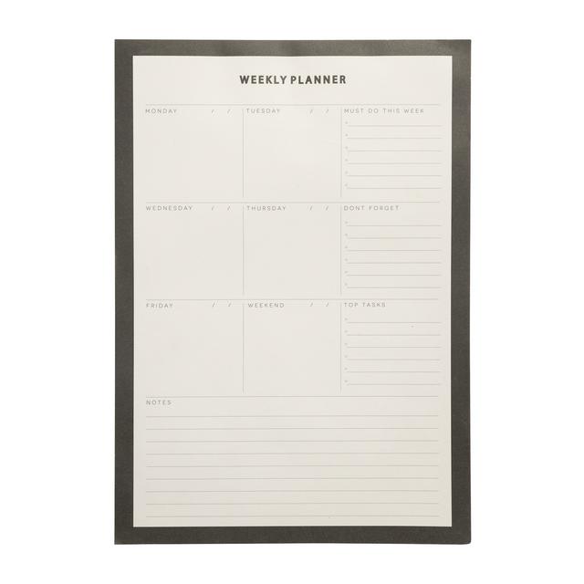 Sainsbury's Home Black Weekly Planner