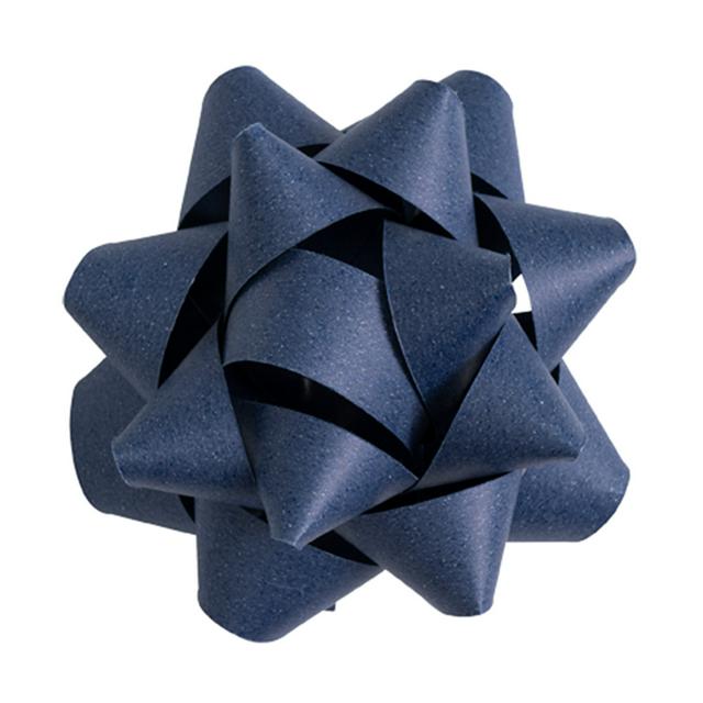 Sainsbury's Navy Large Recyclable Paper Present Gift Wrap Bow - gallery image 1