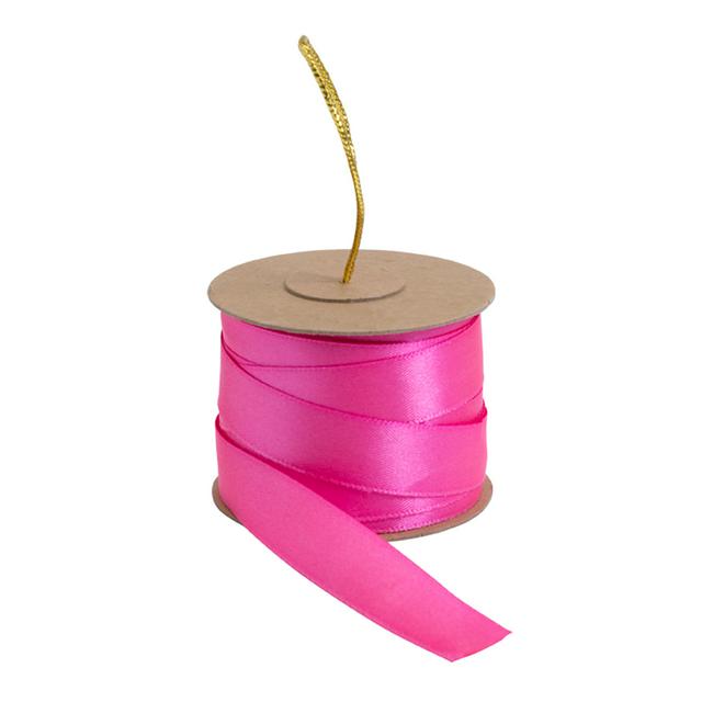 Sainsbury's Home 10m Fuchsia Satin Gift Wrap Ribbon Pink - gallery image 1
