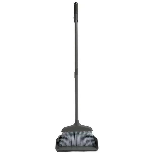 Sainsbury's Home Recycled Long Handle Dustpan & Brush - Grey