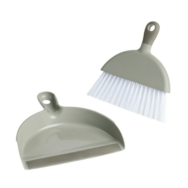 Sainsbury's Home Home Recycled Mini Dustpan & Brush Grey