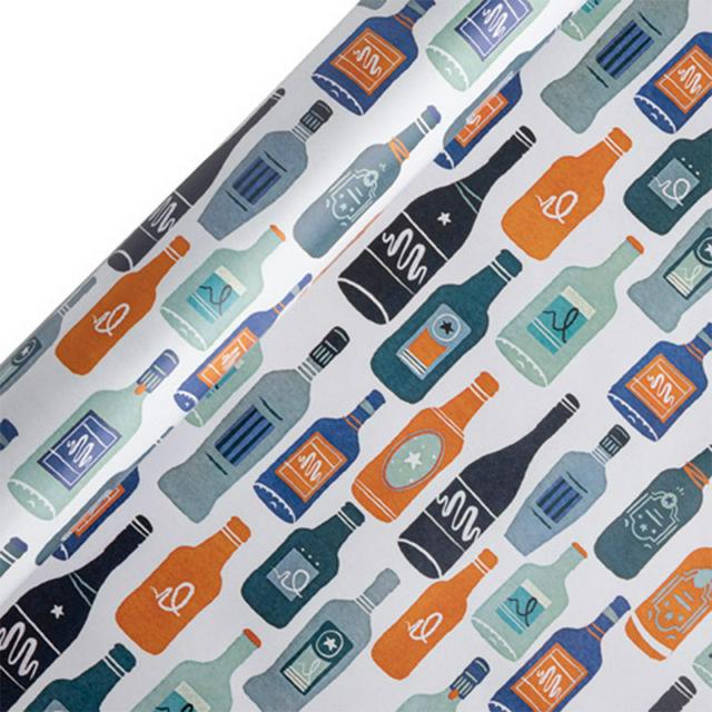 Sainsbury's Beer Bottle Print Birthday Gift Wrap Wrapping Paper - 3m - gallery image 1