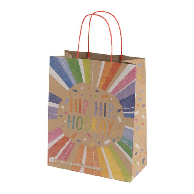 Sainsburys Sainsbury's Eco Nature Hip Hip Hooray Medium Present Gift Bag Birthday Celebration
