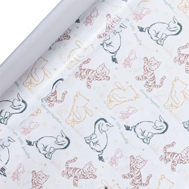 Sainsbury's Winnie The Pooh Baby Birthday Gift Wrap Wrapping Paper - 3m - gallery image 1