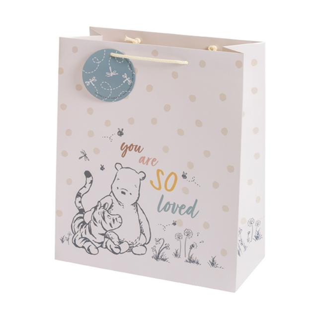 Sainsbury's IG Winnie The Pooh Large Present Gift Bag Birthday Baby Celebration - gallery image 1