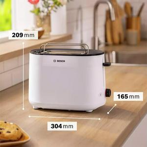 Bosch TAT2M121GB MyMoment Delight 2 Slice Toaster - White - gallery image 5