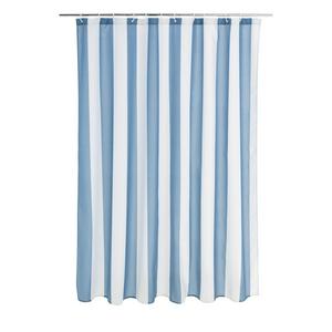 Sainsbury's Home Coastal Vertical Blue Stripe Shower Curtain
