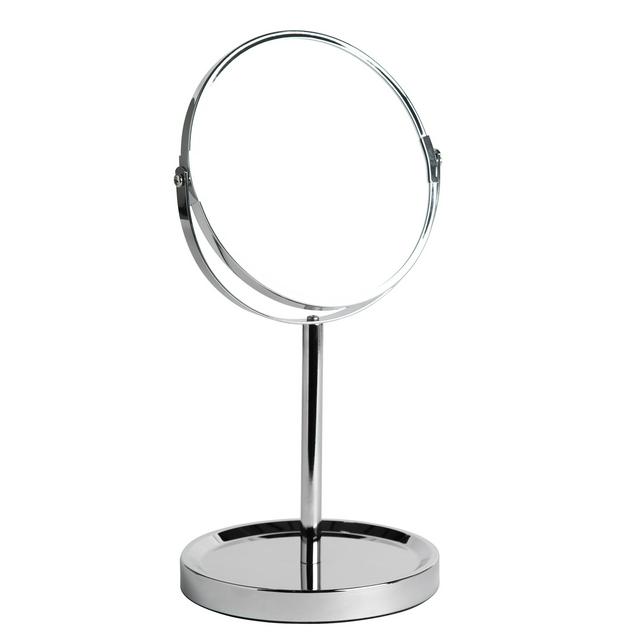 Sainsbury's Home Functional Round Pedestal Mirror with Tray-Chrome