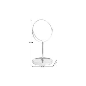 Sainsbury's Home Functional Round Pedestal Mirror with Tray-Chrome - gallery image 3