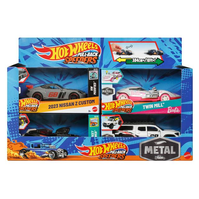 Hot Wheels Pull Backs Speeders Toy Car Assortment | Sainsbury's