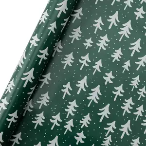 Sainsbury's Green Tree Wrapping Paper - 3m