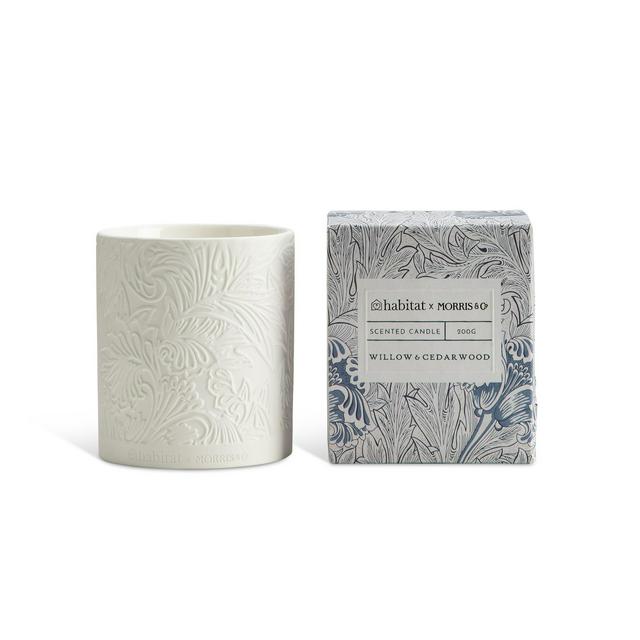 Habitat x Morris & Co . Willow & Cedarwood Ceramic Candle