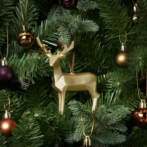 Habitat Reindeer Christmas Tree Decoration - Gold