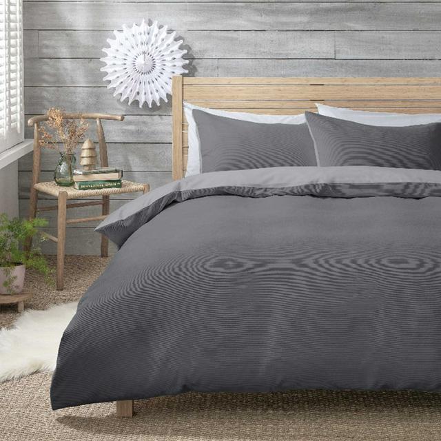 Habitat Cord Charcoal Bedding Set - gallery image 1