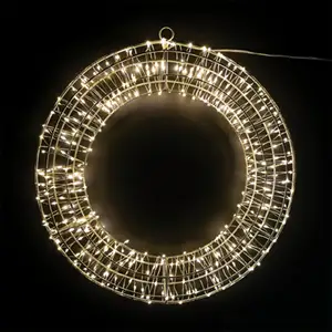 Habitat Warm White LED Christmas Wreath of Lights