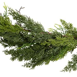 Habitat Luxe Green Cedar Foliage Christmas Garland - gallery image 3