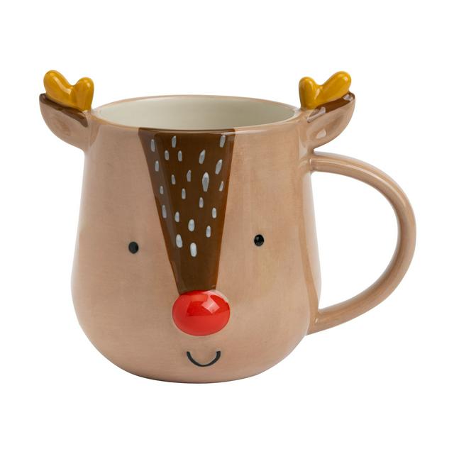 Sainsbury's Home Reindeer 3D Mug | Sainsbury's