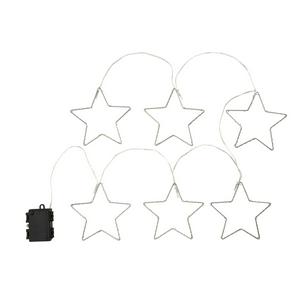 Habitat 6 White Battery LED Christmas Star String Lights - gallery image 3