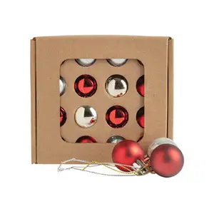 Sainsbury's Home Pack of 16 Mini Christmas Baubles - Red & Silver