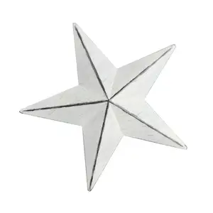 Habitat Metal Star Christmas Tree Topper - White