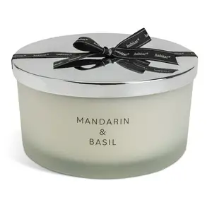 Habitat Luxe Scented Candle with Lid - Mandarin & Basil