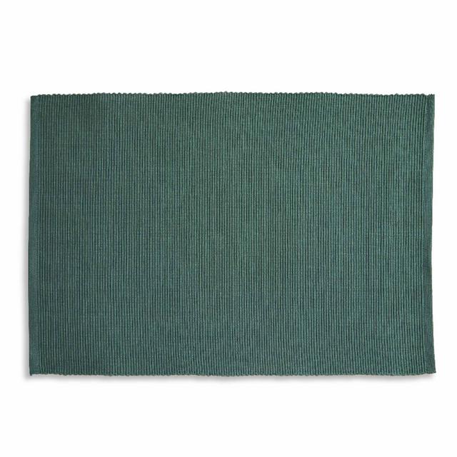Habitat Pack of 2 Ribbed Placemats - Green - gallery image 1