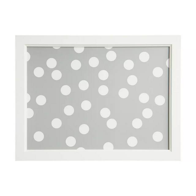Habitat Grey Spot Lap Tray With Fabric Cushion