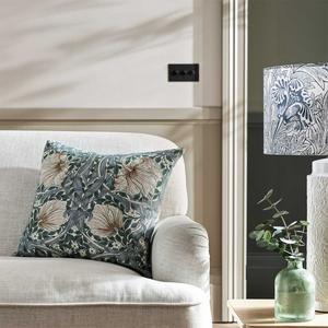 Habitat x Morris & Co. Pimpernel Cushion - Blue - 50x50cm - gallery image 3