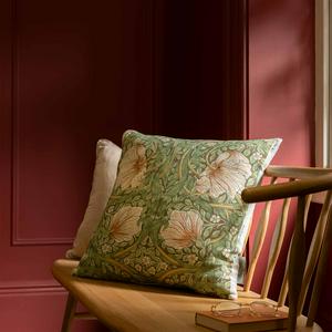 Habitat x Morris & Co. Pimpernel Cushion - Green - 50x50cm - gallery image 3