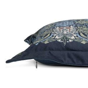 Habitat x Morris & Co. Sunflower Velvet Cushion - Navy - gallery image 5
