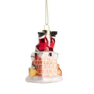 Habitat Santa in Chimney Christmas Tree Decoration