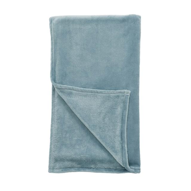 Sainsbury's Home Sainsburys's Home Rustic Blue Fleece throw 125x150