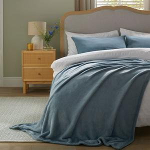 Sainsburys's Home Rustic Blue Fleece throw 125x150 - gallery image 3